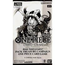 Booster one piece card game treasure campaign 4ème anniversaire - 3 cartes à collectionner française - BANDAI