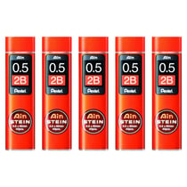 Mines porte-mine Pentel AIN STEIN - 0,5 mm - Dureté 2B - Lot de 5 étuis