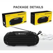 Enceinte Bluetooth Portable Stéréo Surround Avec Micro Support Carte TF FM Orange YONIS