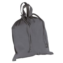 Sac en coton av. cordon, non imprimé, gris ardoise, 40x42cm, 1 pce.