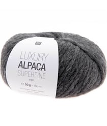 Fil de laine à tricoter LUXURY ALPACA Superfine Aran - Rico Design 04 Gris