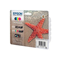 Cartouche d'encre Epson - Étoile de mer noir XL+3 couleurs - Multipack 603XL