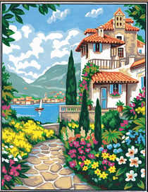 Canevas Pénélope Antique La villa fleurie 50x65cm