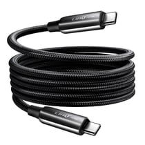 LinQ Câble USB C / USB C 240W pour Laptop et Macbook Nylon tressé 2m Noir