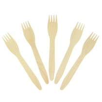 10 Fourchettes en Bois - Biodégradable