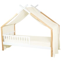 Ciel de lit cabane, toile en gaze de coton, Jeanne