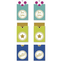 Sticker Tags - "for you", Colore, 3,2x5,3cm, 6 pces