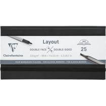 Carnet - Dessin - Pour feutre à alcool, encre de Chine - 11x22cm - 220g - Clairefontaine - Layout