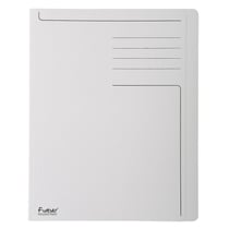 Chemise rigide à bord décalé Forever® 280g/m2 avec impression - 24x32cm - Gris - x 100 - Exacompta