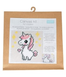 Kits Canevas enfant - 17 x 17 cm -Trimits Licorne
