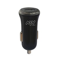 Myway Pack Chargeur Voiture 2A avec Câble USB-C 1m Ultra Rapide Noir