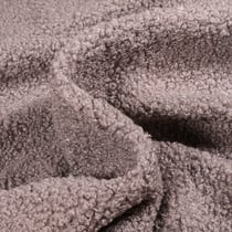 Tissu Fausse fourrure Teddy Bouclettes Camille Gris pierre - Au mètre