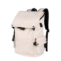 Sac À Dos Ordinateur Grande Capacité Avec Port USB Étanche Et Confortable Orange 2 YONIS