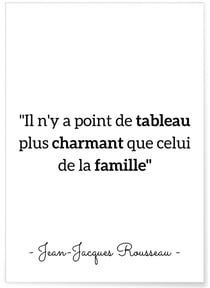 Affiche Rousseau : 'Il n'y a point de tableau...' | A3 : 29,7x42cm