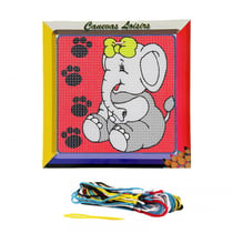 Kit canevas Eléphant 15 x 15 cm gros trous
