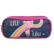 Trousse scolaire 2 compartiments Lili Lou Bleue Arc en ciel BAGTROTTER
