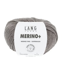 Pelote de Laine à tricoter MERINO + (PLUS) - Lang Yarns Gris (296)