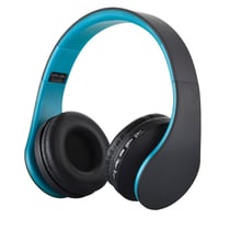 Casque Audio Bluetooth Pliable Sans Fil Avec Radio FM Et Lecteur MP3 Rouge Bleu YONIS