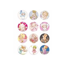 10 cabochons rond en verre assorties 25 mm ENFANT B