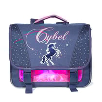 Cartable 38 cm Cybel Cheval / Licorne Marine et Rose Bagtrotter
