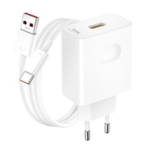 Honor Chargeur Secteur Supercharge 66W avec Câble USB-A vers USB-C Blanc