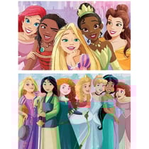 2 puzzles princesse disney : pocahontas raiponce vaiana - 2 x 100 pieces - educa - 19298