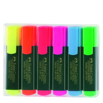 Surligneur rechargeable - FABER-CASTELL - Pointe biseau 1,0 - 5,0 mm - Assortiment de 6 couleurs