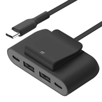 Belkin Hub de Charge USB C Multiports 2x USB C + 2x USB Câble 2m de Long Noir