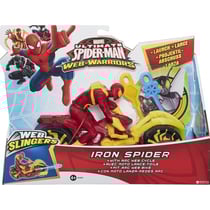 Iron-spider avec sa moto lance-toile - spiderman web slingers - spider-man - hasbro - b2660