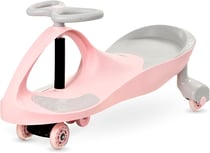 Voiture Porteur Enfant Twistcar, Tourner le Guidon pour Avancer ou Tourner Trotteur Draisienne 120kg Max, Roues LED Caoutchouc, Intérieur Extérieur