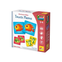 Lisciani Montessori Baby Touch Memo – Jeu de mémoire tactile avec cartes à relief, 24 pièces