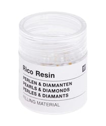 Mélange de Perles, Diamants et Globules pour Résine - Créez des Bijoux Éblouissants - Rico Design Or