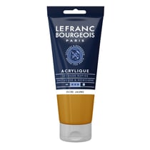 Peinture acrylique - Ocre jaune - 302 - Fine - Lefranc Bourgeois - Tube 80ml