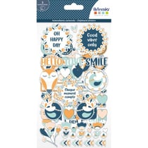 90 die-cuts carton autocollant -  Blossom