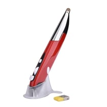 Souris Sans Fil Ergonomique Avec Stylet Pour Ordinateurs Et Tablettes Rouge YONIS