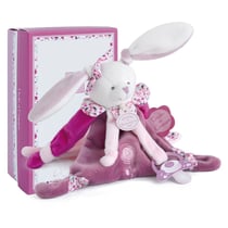 Doudou attache-sucette Cerise le lapin - Doudou et Compagnie