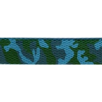 Film 20m sangle militaire fantaisie 25mm turquoise