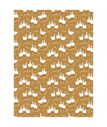 Tissu coton oies de 135 cm de largeur Marron vendu par 50 cm