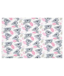 Tissu coton enfant eucalyptus de 160 cm de largeur eucalyptus rose vendu par 50 cm