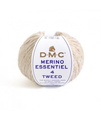 Pelote de laine Merino Essentiel 4 Tweed - DMC 911 Ecru