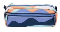 Trousse rectangulaire 2 fermetures éclair série The Fun, bleu