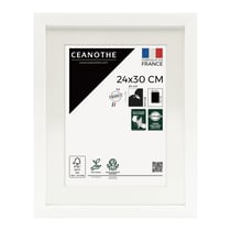 Cadre photo  24x30 cm Milan blanc avec passe-partout 18x24 cm