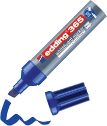 Marqueur pour tableaux blancs pointe biseautée 2-7 mm - Edding - Bleu - 365