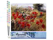 Peinture par Numéro Figured'Art - Fleurs champêtres - Kit de Loisir Créatif DIY Numéro d'Art Complet - 40x50cm sans châssis en bois