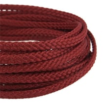 Bobine 50m Cordon damier polyester 5mm bordeaux