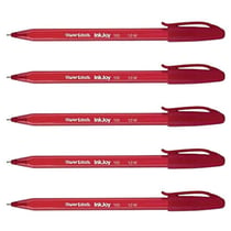 Stylo bille InkJoy 100 Triangulaire à capuchon Pointe Moyenne Rouge
