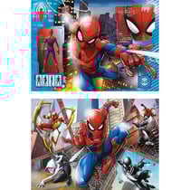 Puzzle spiderman - 2 x 60 pièces - puzzle marvel spider-man - super héros - clementoni - 21608