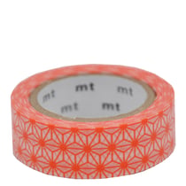Masking tape - Asanoha akadaidai (orange) - 7 m x 15mm