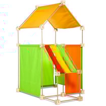 Jeu de construction géant en bois Trigonos Family Boîte carton Fabriqué en Espagne - 79 pces orange