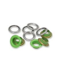 Boîtes de 15 Œillets avec Rondelles 14 mm - Prym Vert Clair